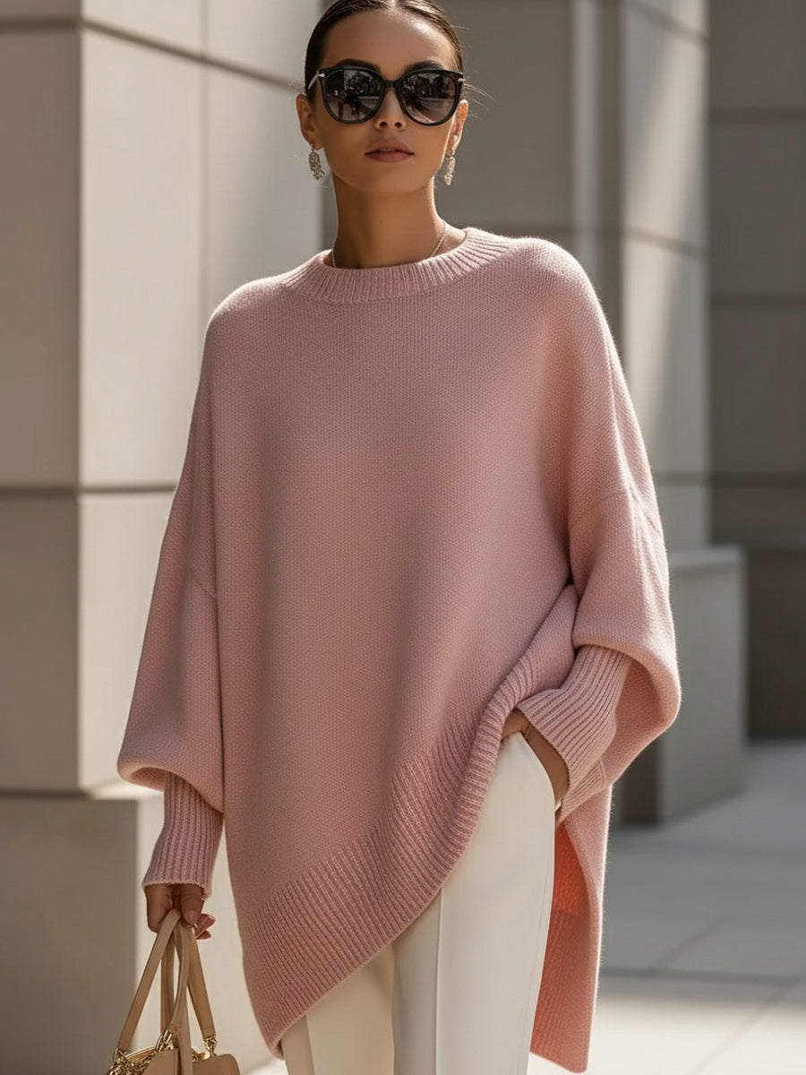 Jennifer | Pull Oversize Drapé avec Col Large
