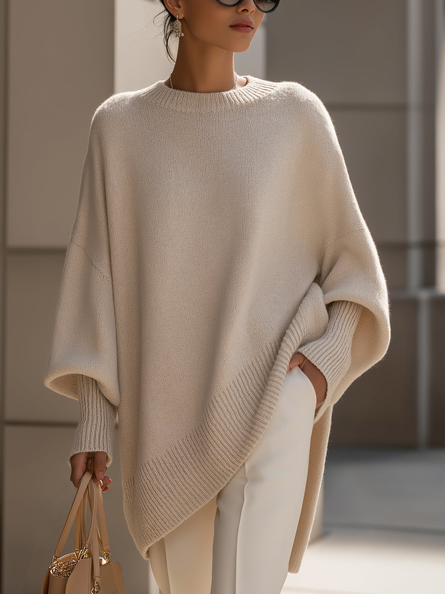Jennifer | Pull Oversize Drapé avec Col Large