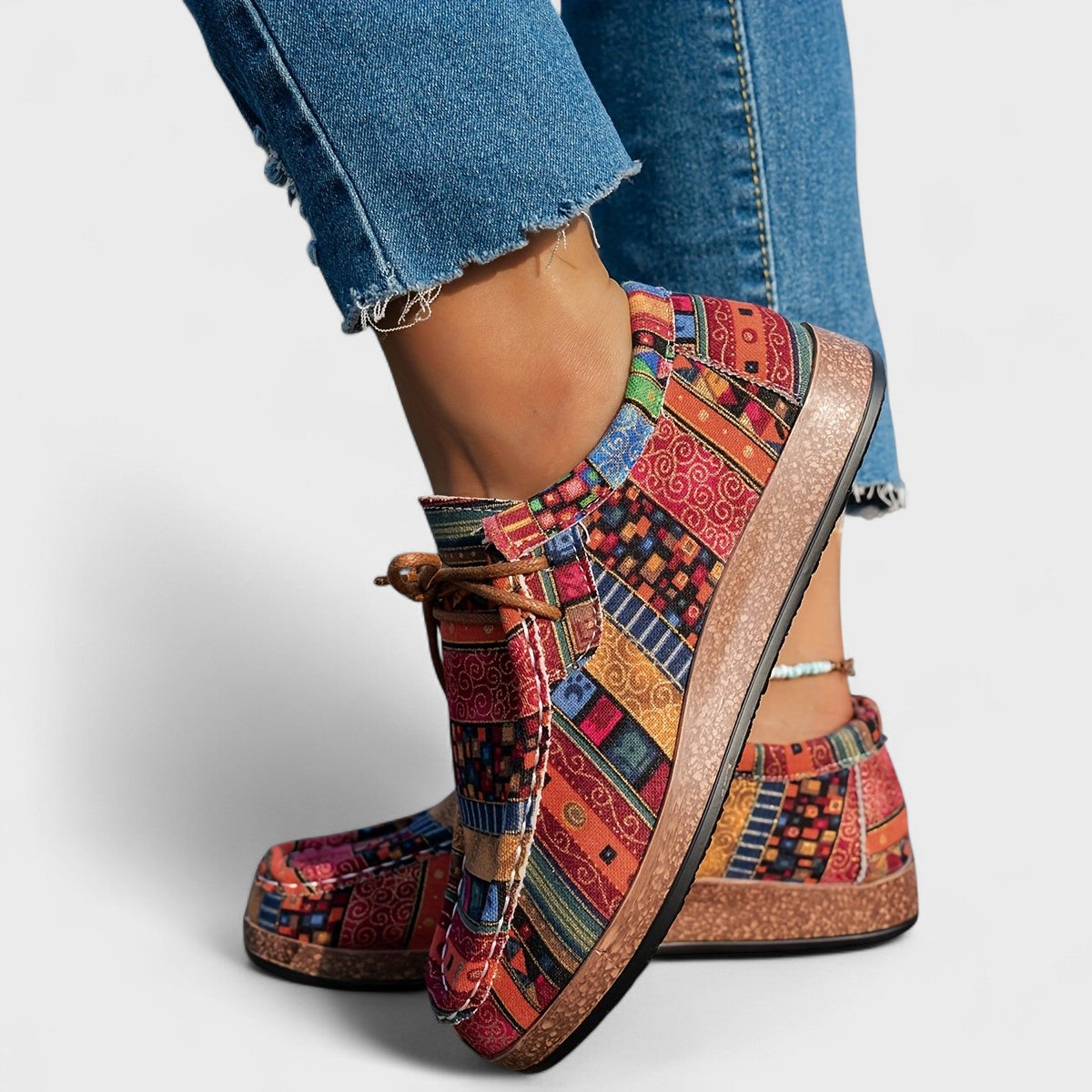 DELACROIX | Amélie Baskets bohèmes à lacets pour femme