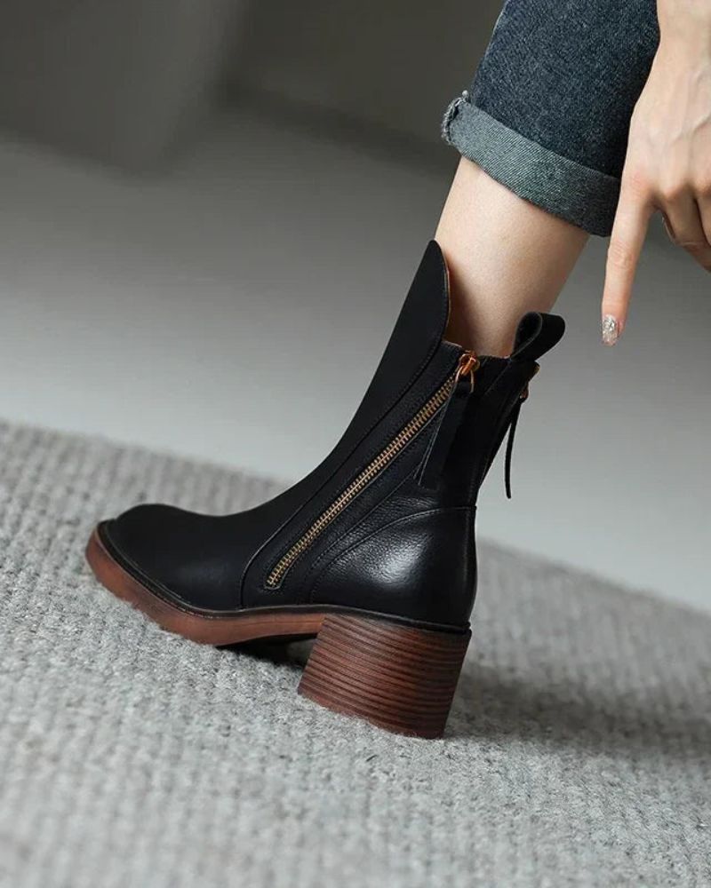 DELACROIX | Bottines à talons zippées pour femme Isabelle