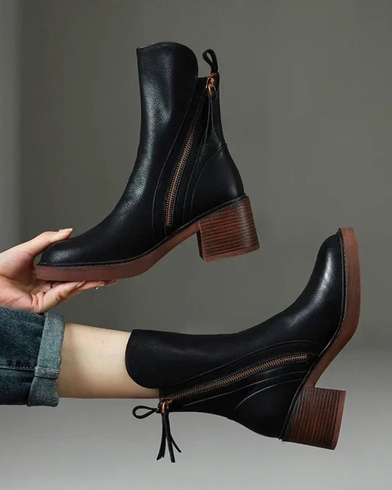DELACROIX | Bottines à talons zippées pour femme Isabelle