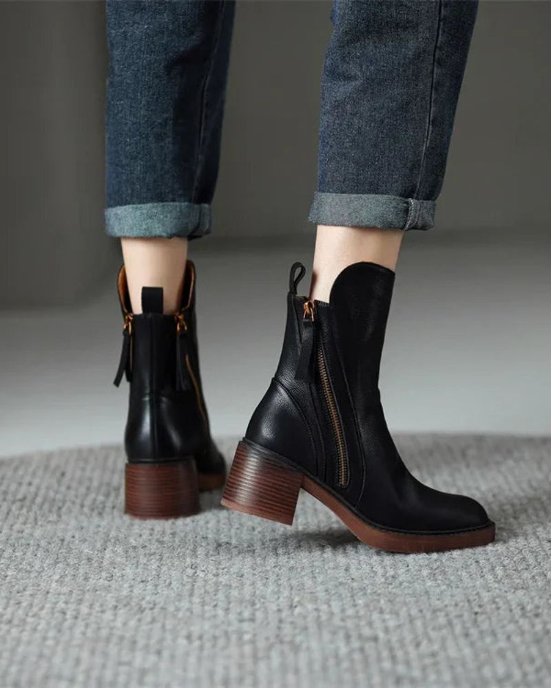 DELACROIX | Bottines à talons zippées pour femme Isabelle