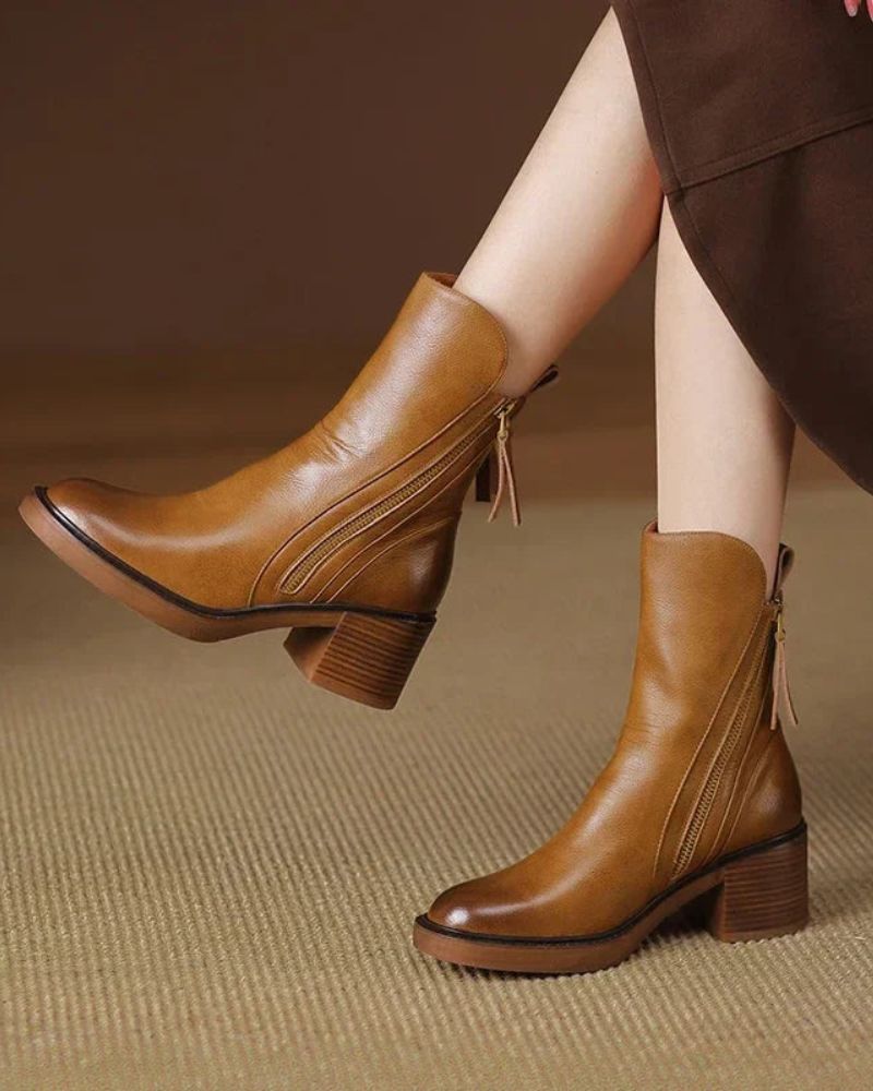 DELACROIX | Bottines à talons zippées pour femme Isabelle