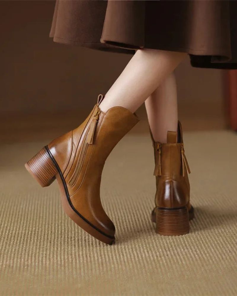 DELACROIX | Bottines à talons zippées pour femme Isabelle