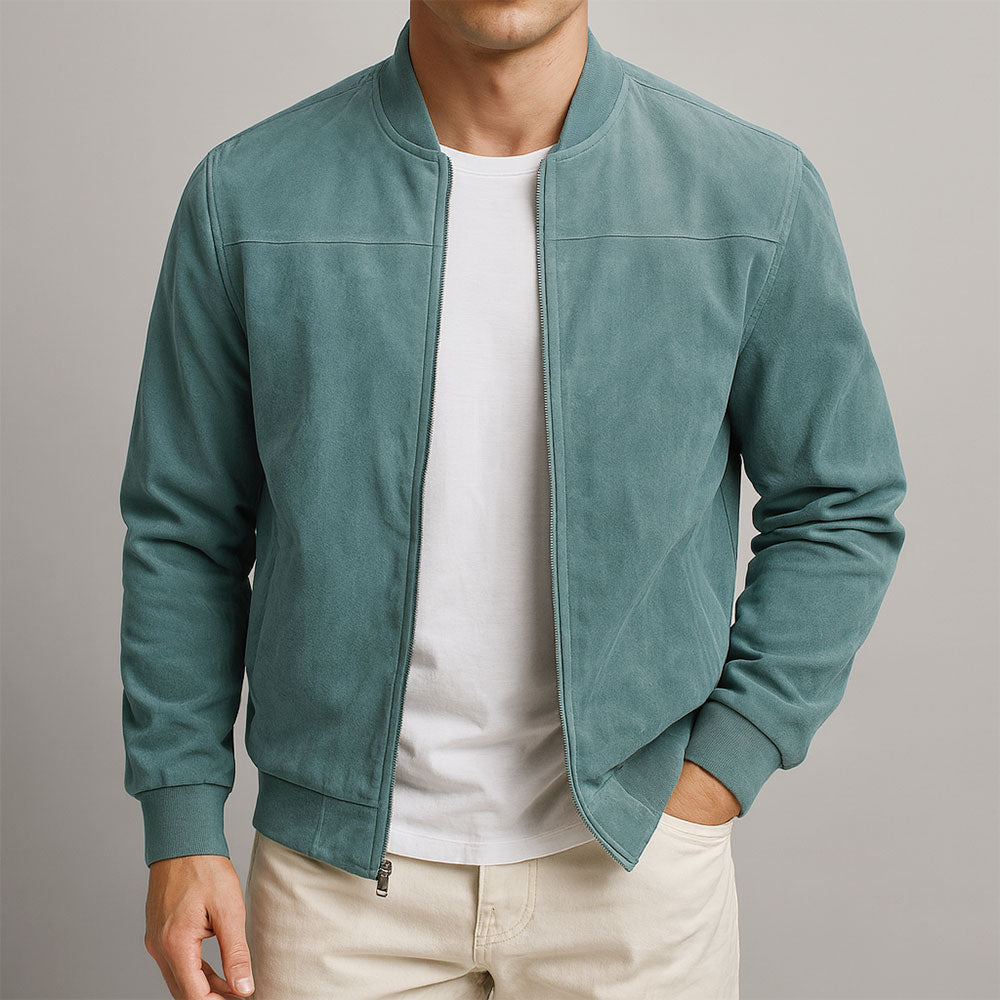 DELACROIX | Antoine Suede-Look Bomber Jacket for Men