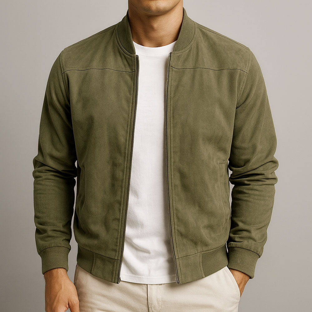 DELACROIX | Antoine Suede-Look Bomber Jacket for Men
