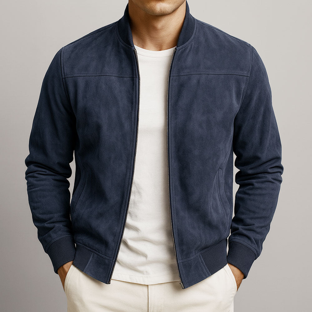 DELACROIX | Antoine Suede-Look Bomber Jacket for Men