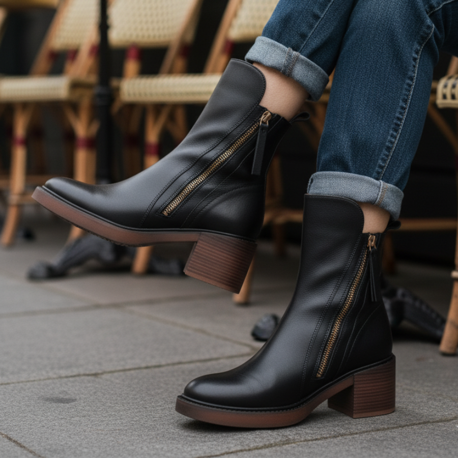 DELACROIX | Bottines à talons zippées pour femme Isabelle