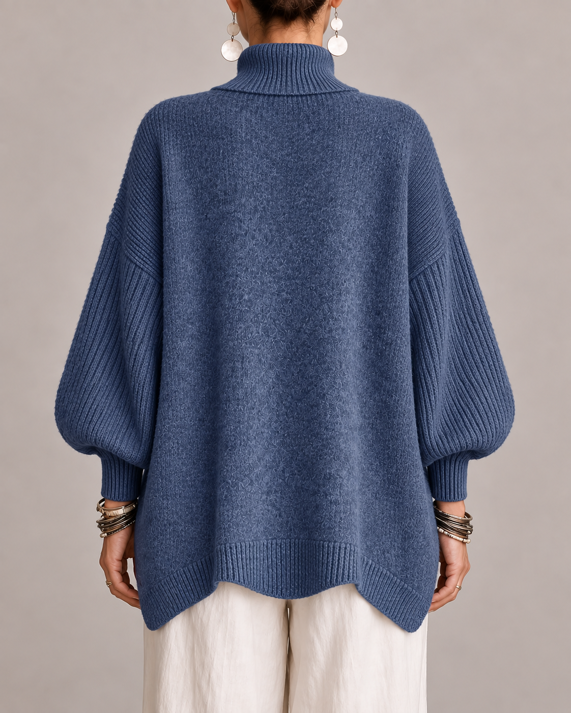 DELACROIX | Pull col roulé oversize pour femme Pauline