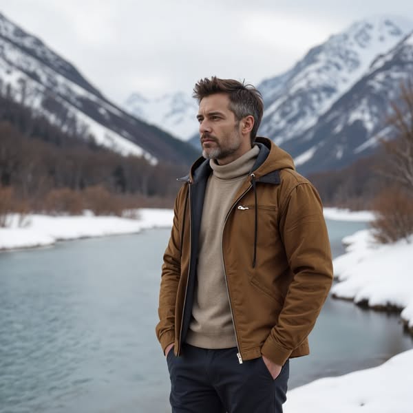 Isak™ | Veste Vintage à Capuche Doublée en Fleece