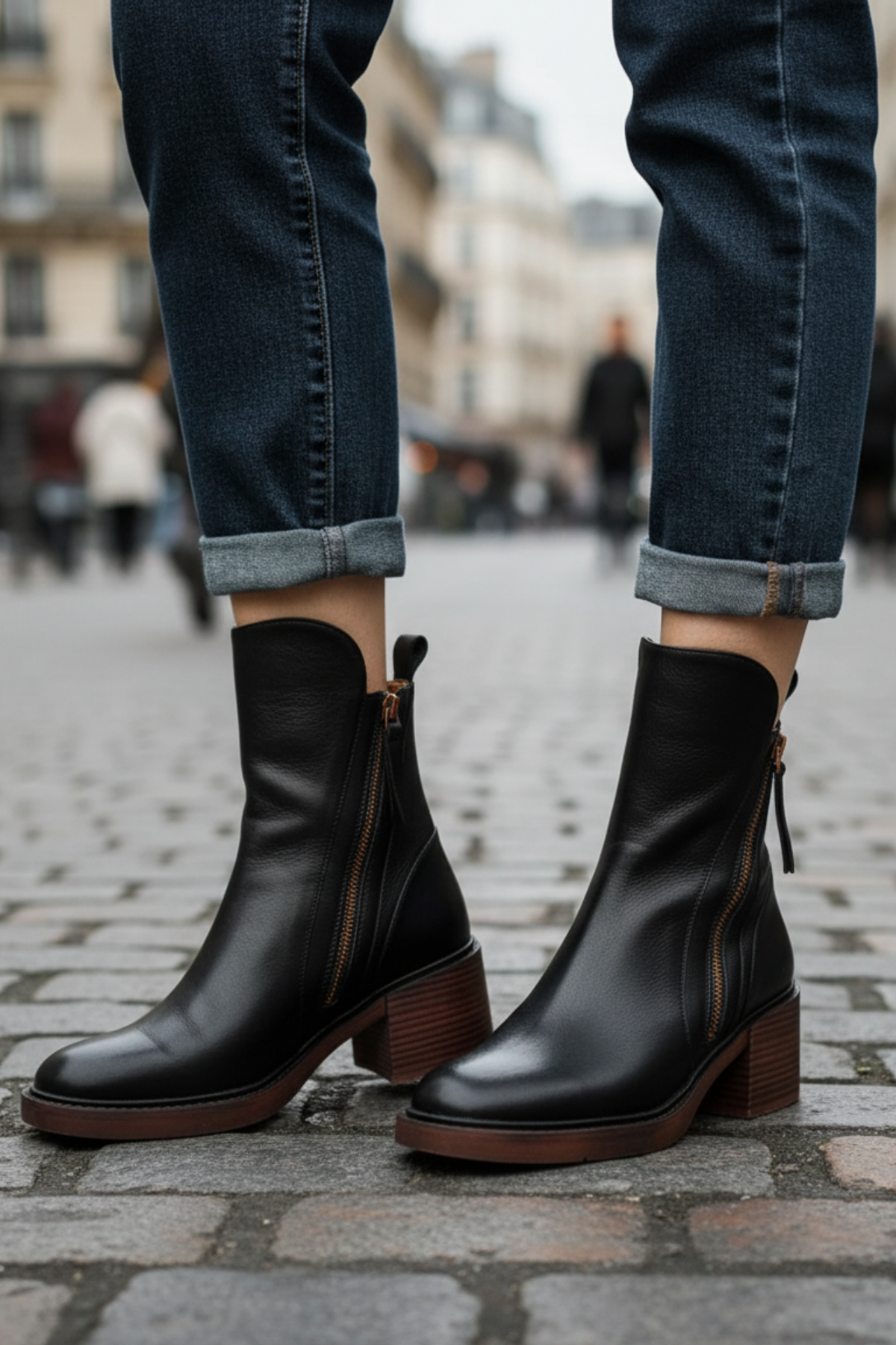 DELACROIX | Bottines à talons zippées pour femme Isabelle