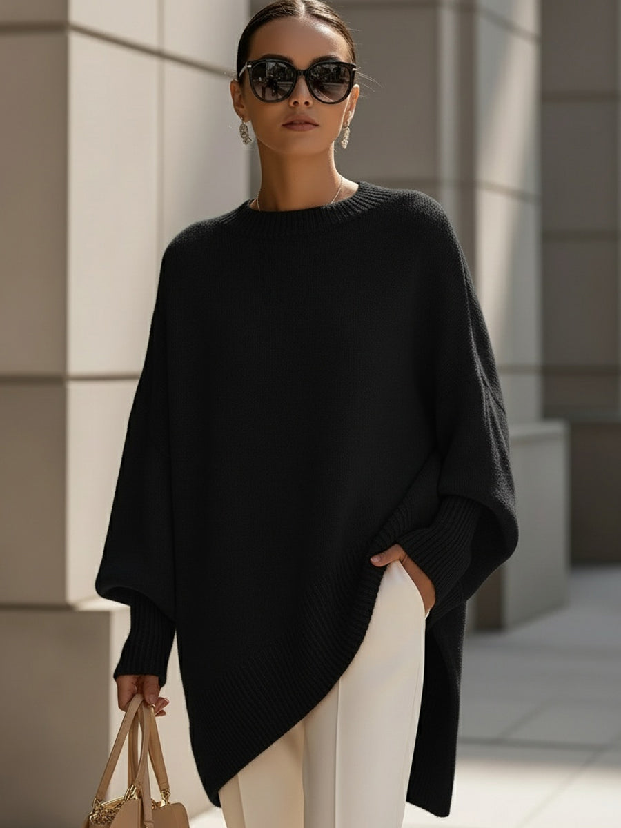 Jennifer | Pull Oversize Drapé avec Col Large