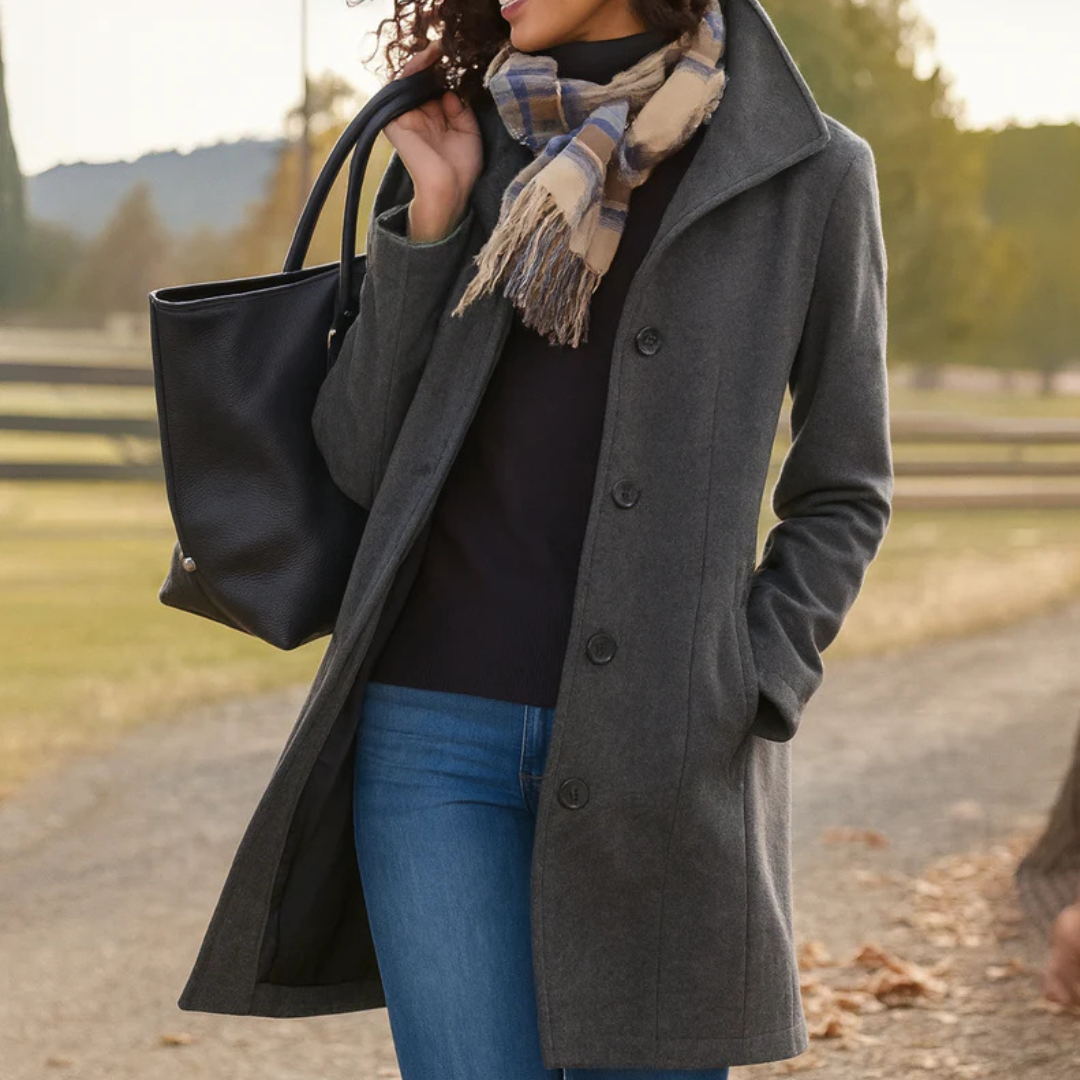 DELACROIX | Manteau classique femme Pauline à boutons