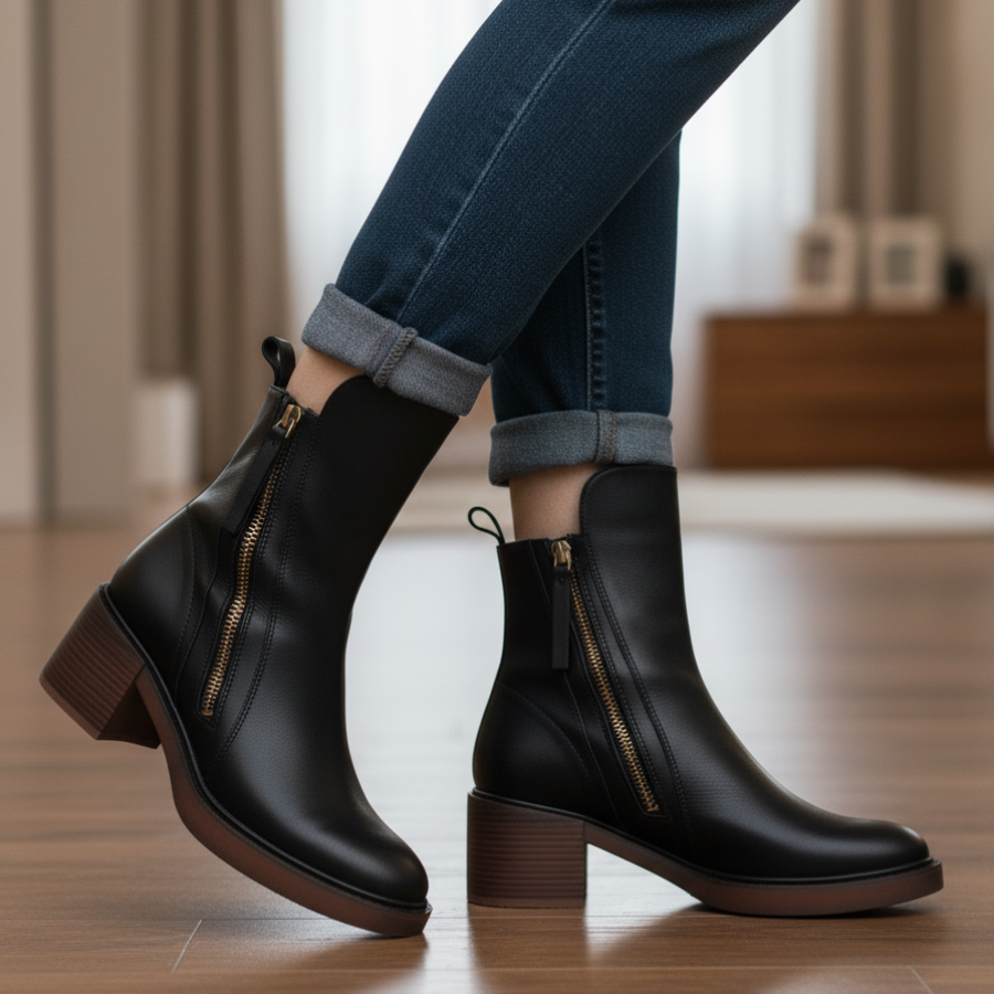 DELACROIX | Bottines à talons zippées pour femme Isabelle