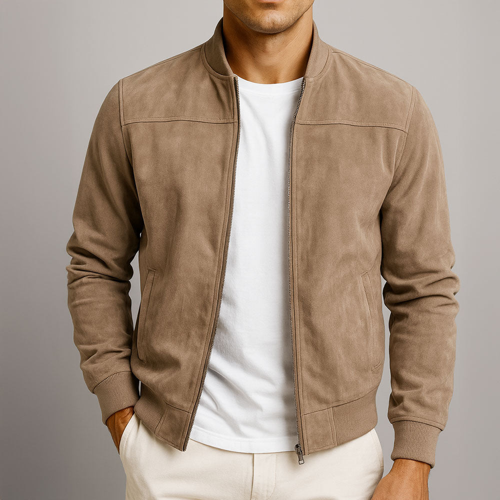 DELACROIX | Antoine Suede-Look Bomber Jacket for Men
