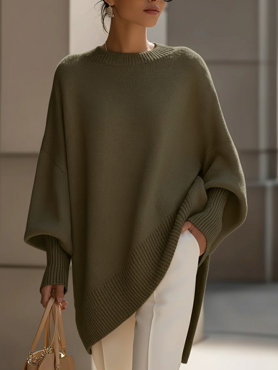 Jennifer | Pull Oversize Drapé avec Col Large