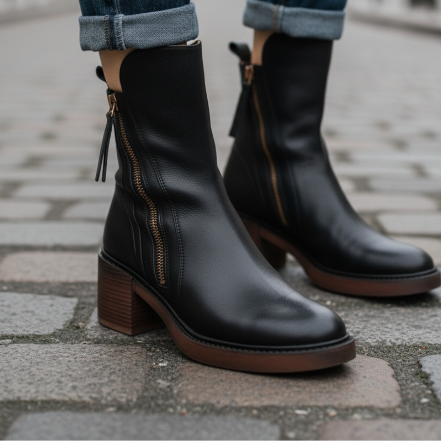 DELACROIX | Bottines à talons zippées pour femme Isabelle