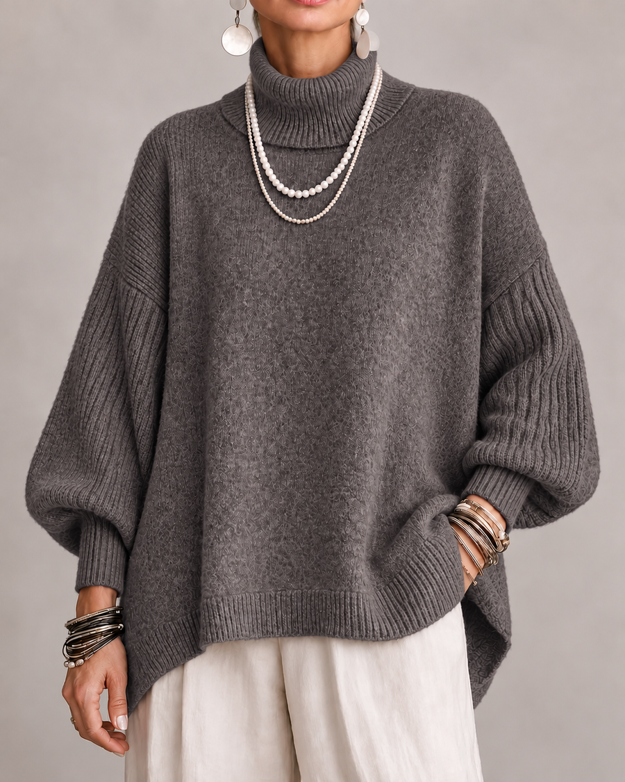 DELACROIX | Pull col roulé oversize pour femme Pauline