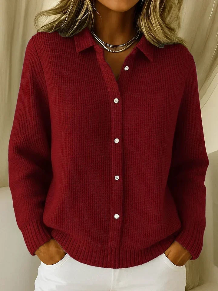 DELACROIX | Cardigan à col chemise pour femme Martine