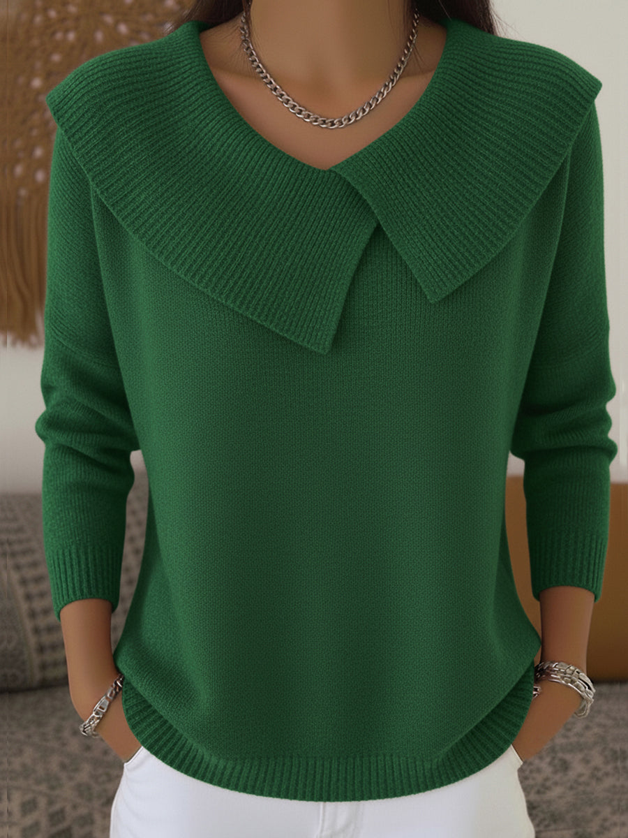 DELACROIX | Pull col chemise oversize pour femme Denise