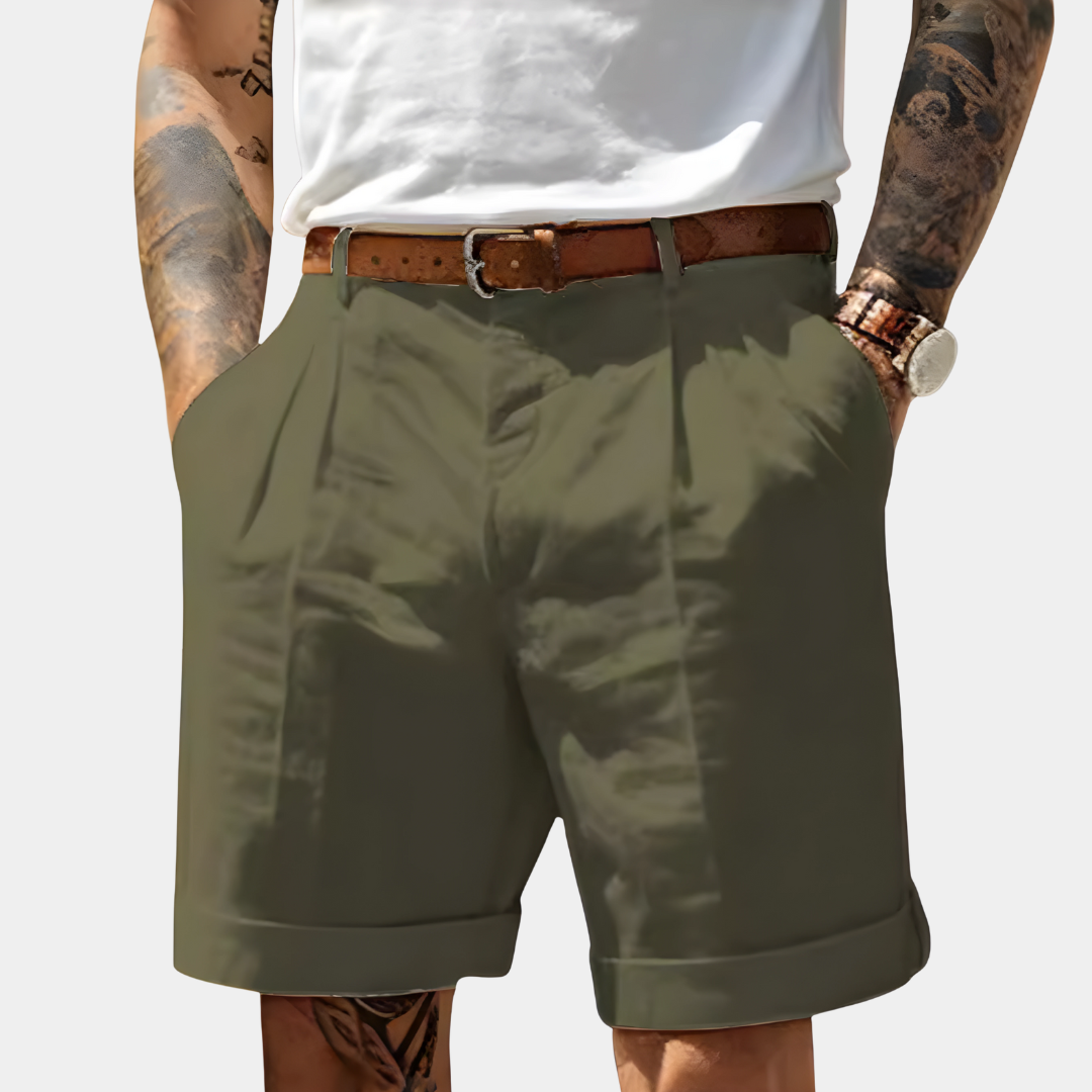 DELACROIX | Alain Men's Pleated Bermuda Shorts