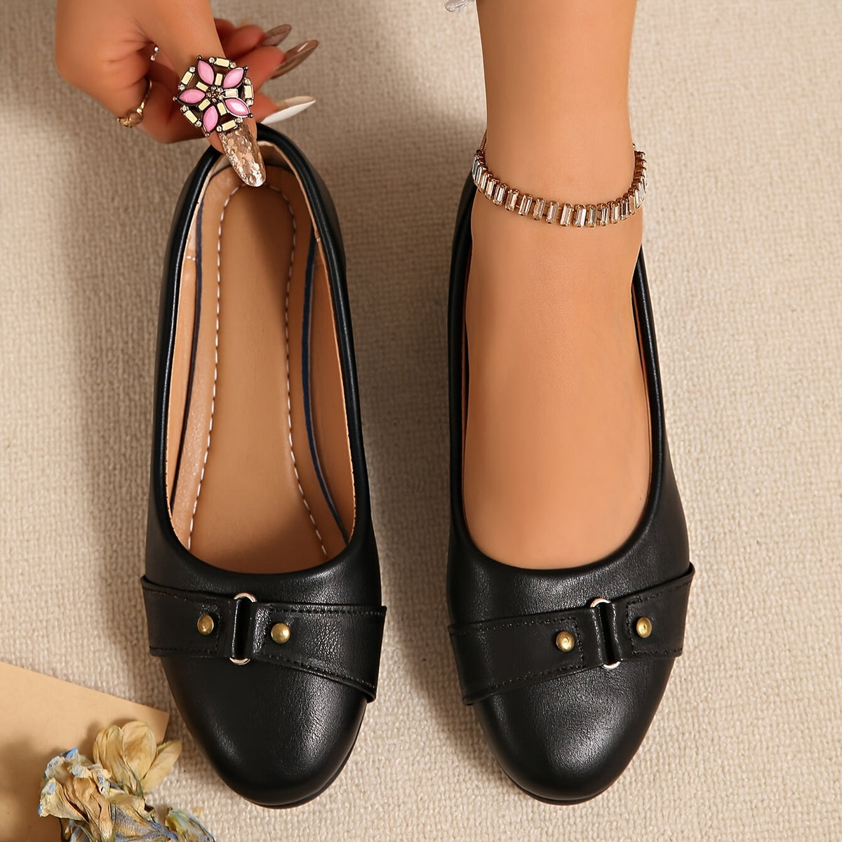 DELACROIX | Aveline Ballerines Compensées Femme avec Boucle