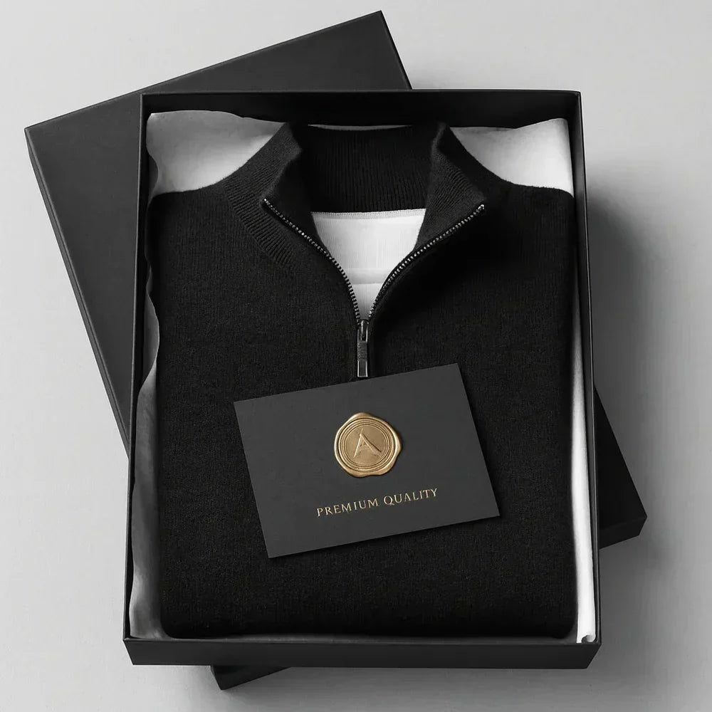 DELACROIX | Patrick Men's Zip Neck Sweater