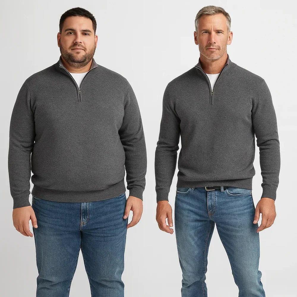 DELACROIX | Patrick Men's Zip Neck Sweater