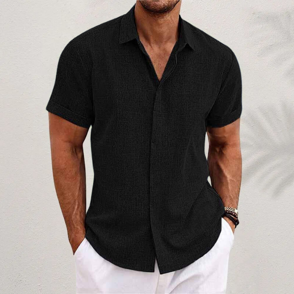 DELACROIX | Chemise Texturée à Manches Courtes pour Homme - Modèle Laurent