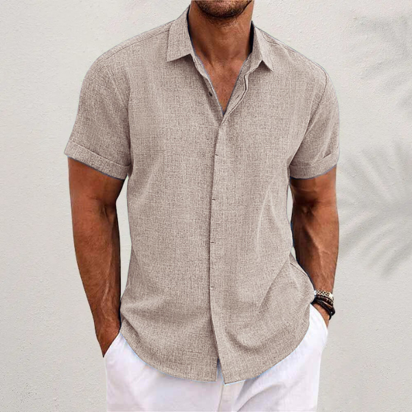 DELACROIX | Chemise Texturée à Manches Courtes pour Homme - Modèle Laurent