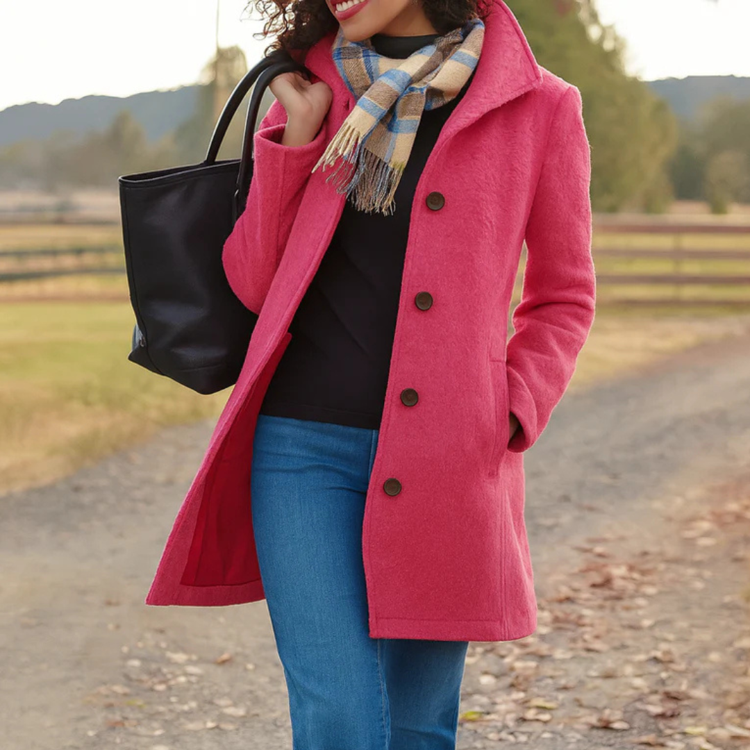 DELACROIX | Manteau classique femme Pauline à boutons