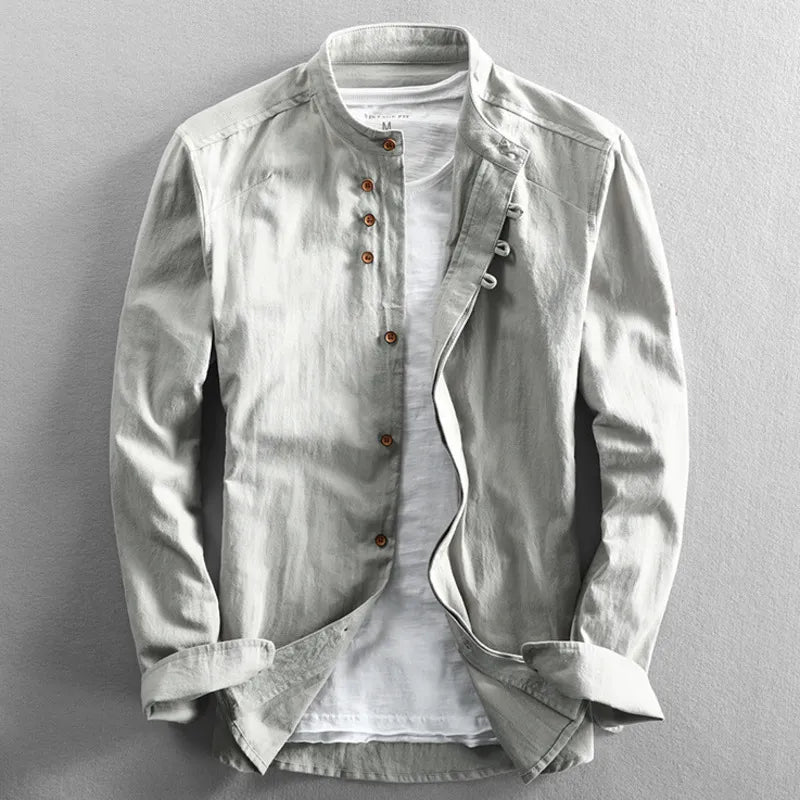 DELACROIX | Philippe Men's Mao Collar Shirt