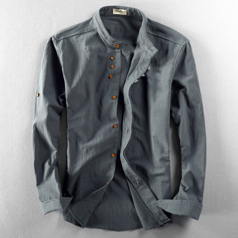 DELACROIX | Philippe Men's Mao Collar Shirt
