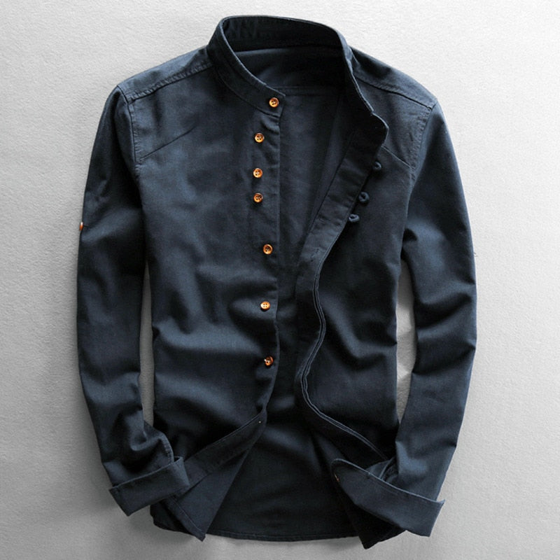 DELACROIX | Philippe Men's Mao Collar Shirt