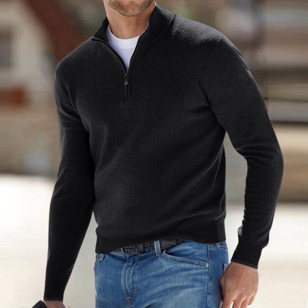 DELACROIX | Patrick Men's Zip Neck Sweater