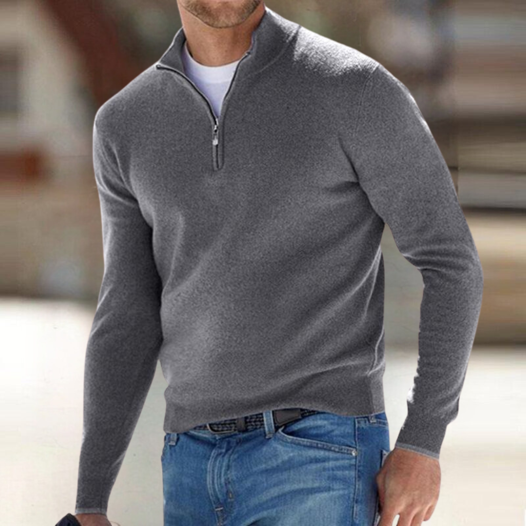 DELACROIX | Patrick Men's Zip Neck Sweater