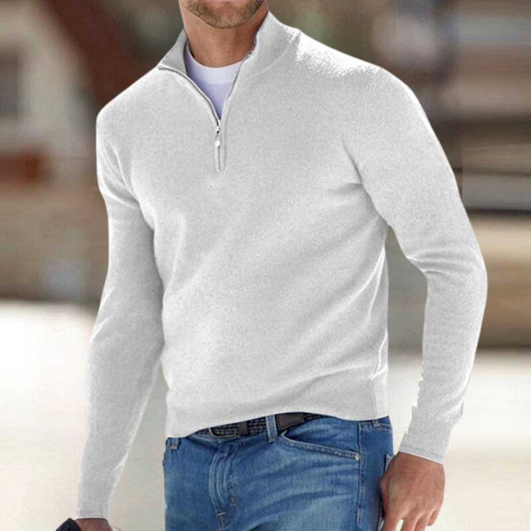 DELACROIX | Patrick Men's Zip Neck Sweater