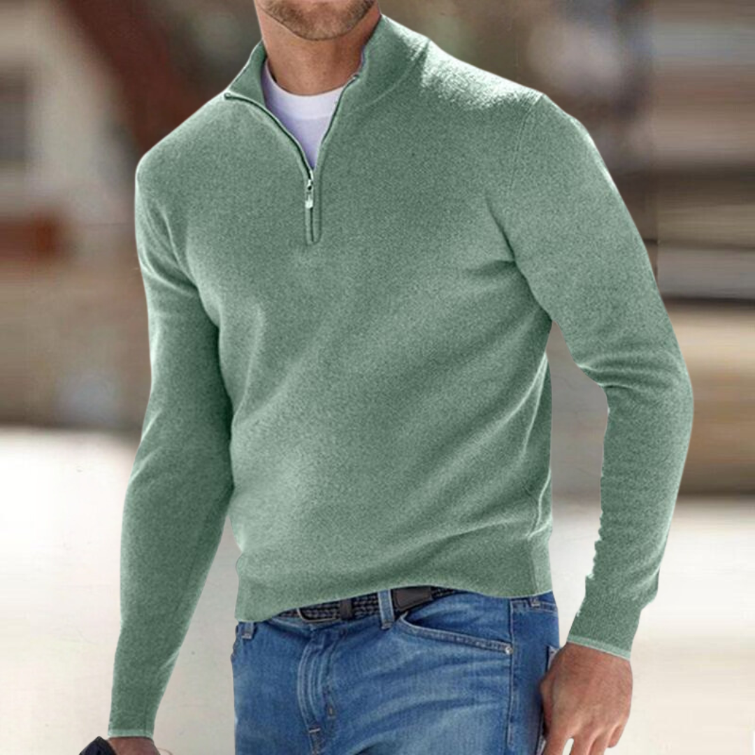 DELACROIX | Patrick Men's Zip Neck Sweater