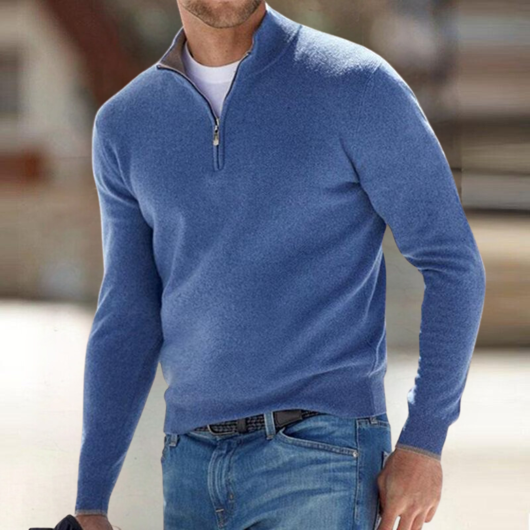 DELACROIX | Patrick Men's Zip Neck Sweater