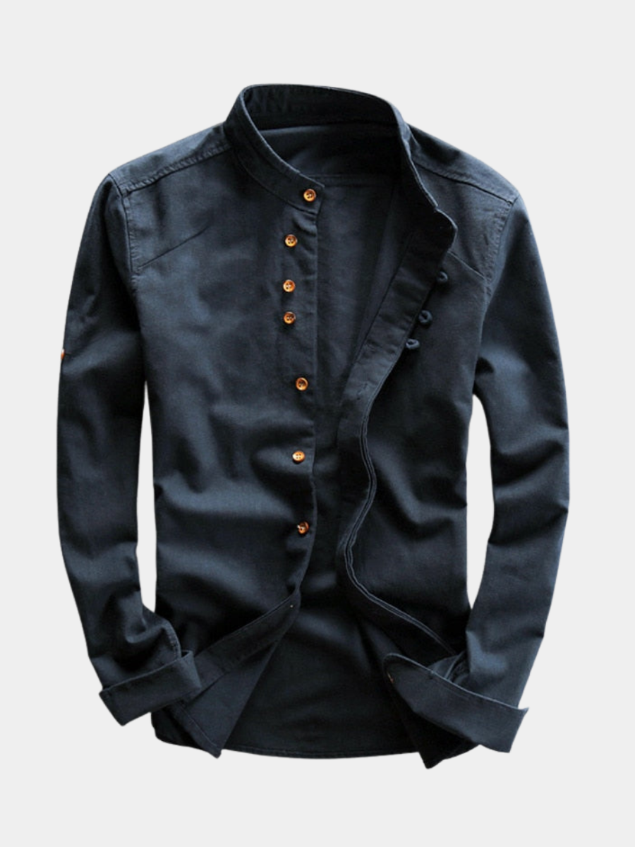 DELACROIX | Philippe Men's Mao Collar Shirt