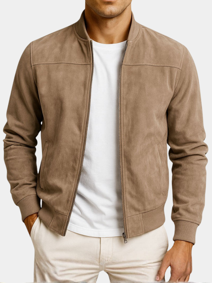 DELACROIX | Antoine Suede-Look Bomber Jacket for Men