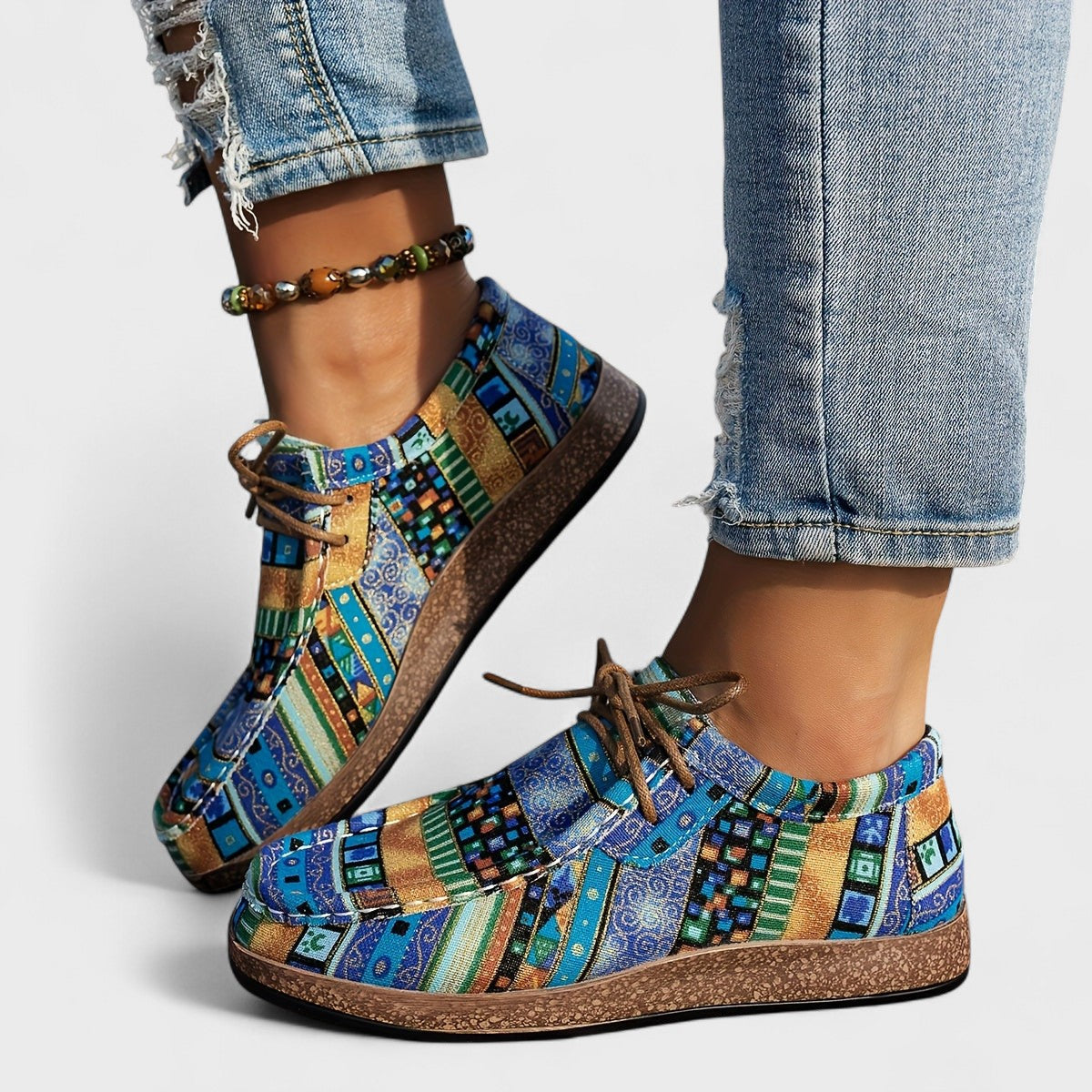 DELACROIX | Amélie Baskets bohèmes à lacets pour femme