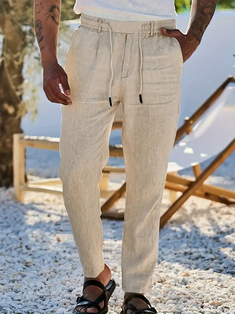 DELACROIX | Pantalon homme Nicolas à cordon et pinces