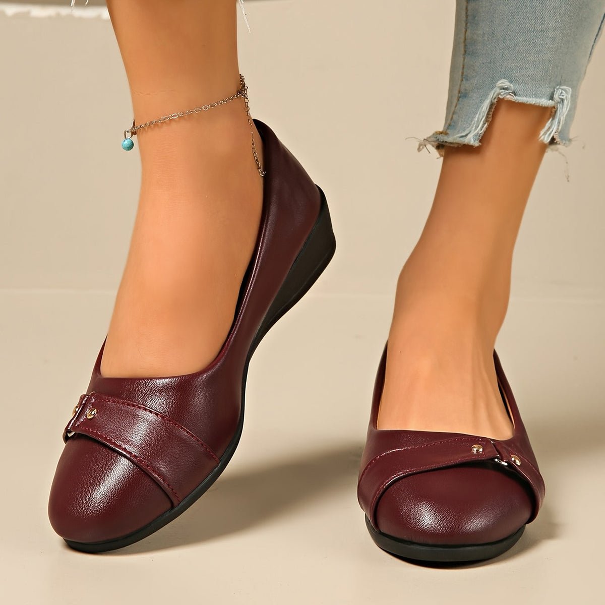 DELACROIX | Aveline Ballerines Compensées Femme avec Boucle