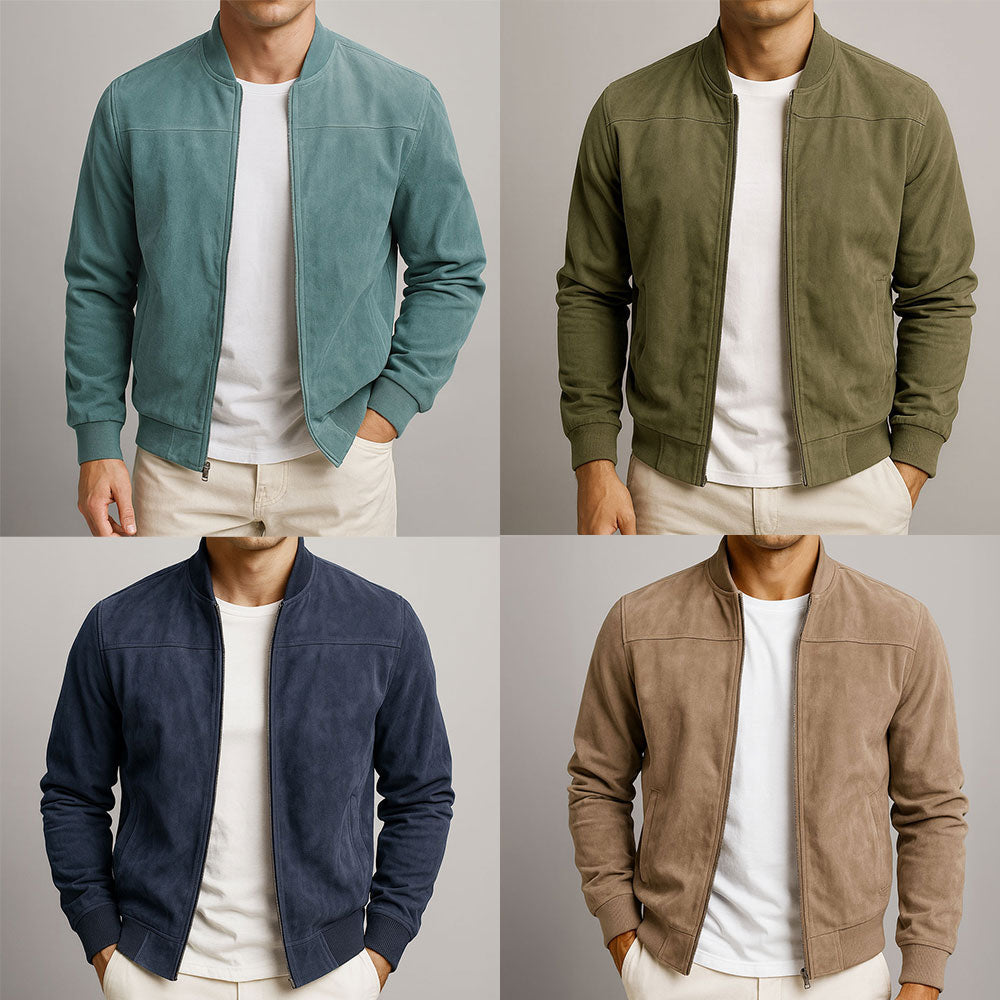 DELACROIX | Antoine Suede-Look Bomber Jacket for Men