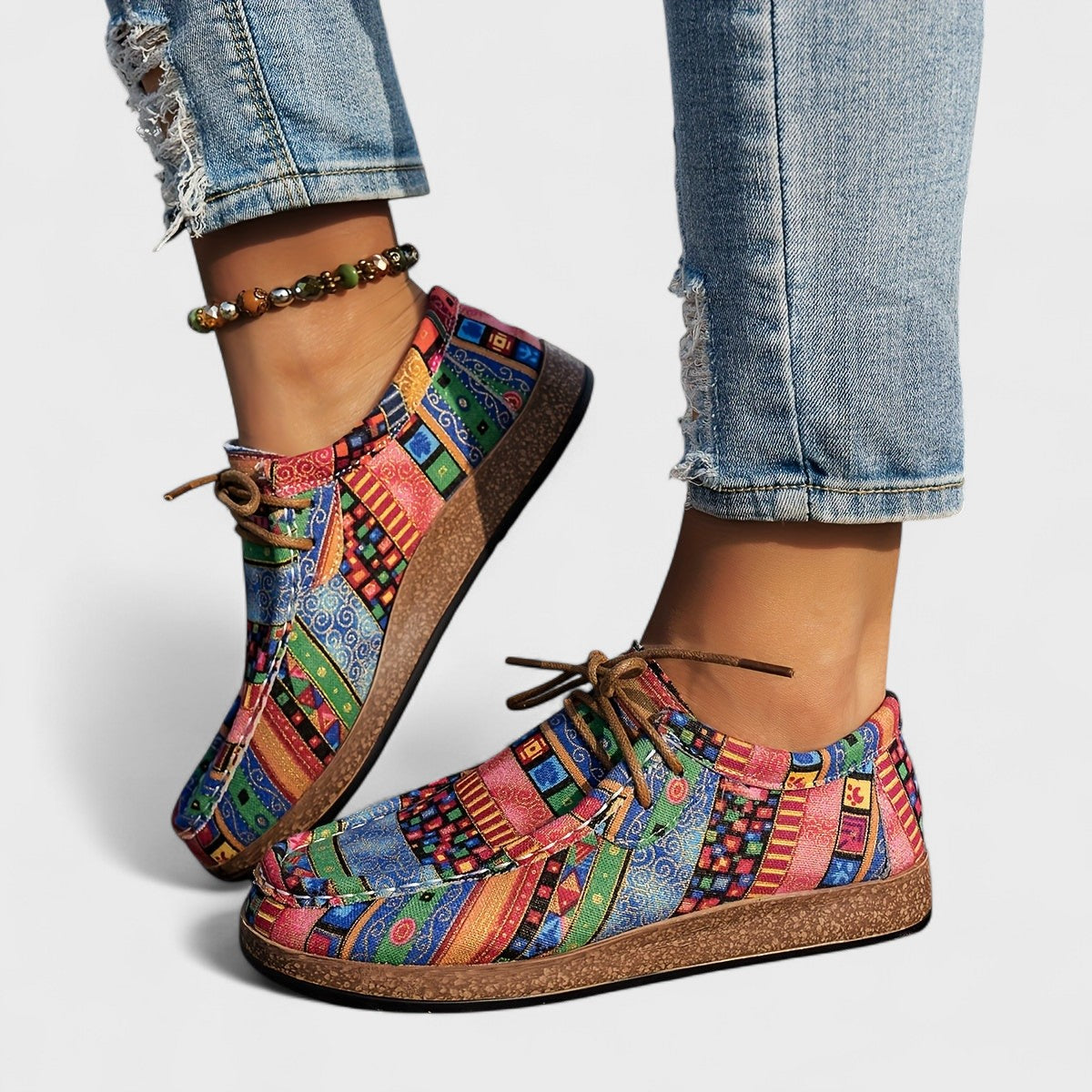 DELACROIX | Amélie Baskets bohèmes à lacets pour femme