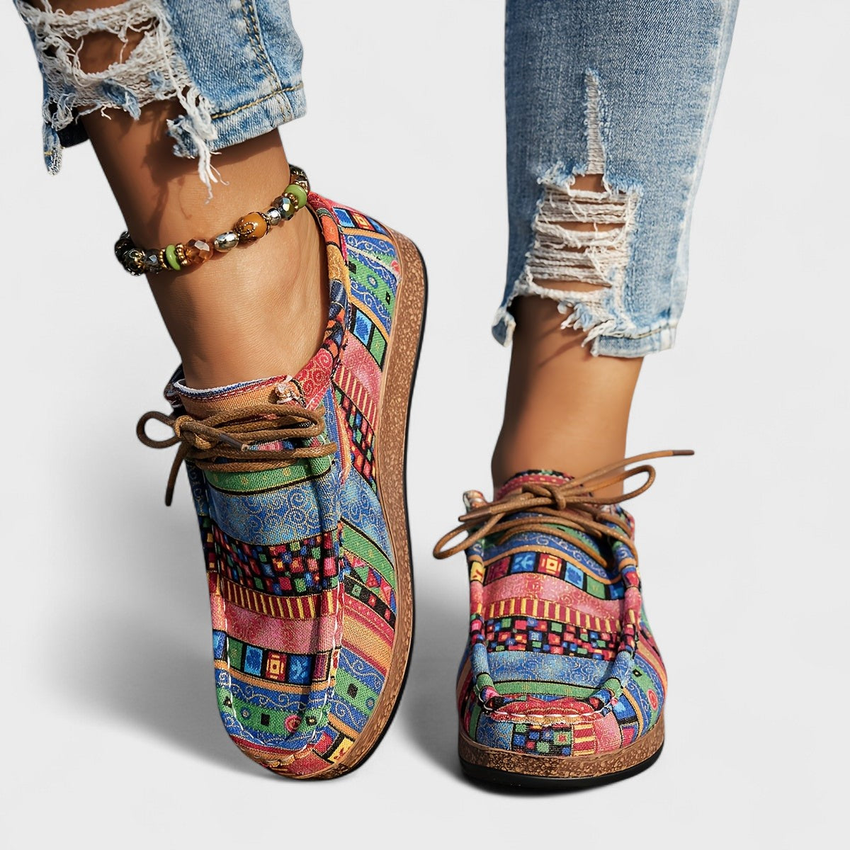 DELACROIX | Amélie Baskets bohèmes à lacets pour femme