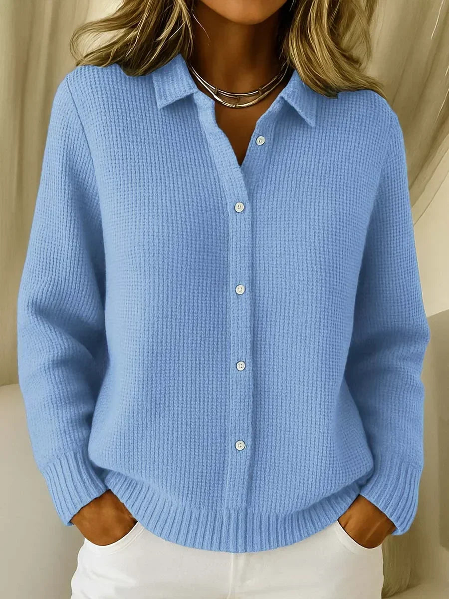 DELACROIX | Cardigan à col chemise pour femme Martine