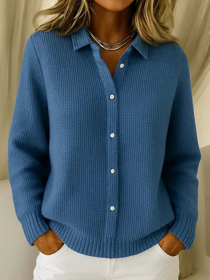 DELACROIX | Cardigan à col chemise pour femme Martine