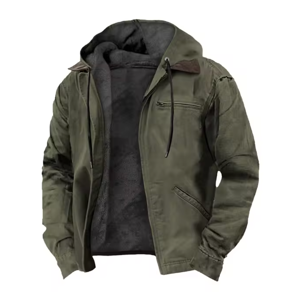 Isak™ | Veste Vintage à Capuche Doublée en Fleece